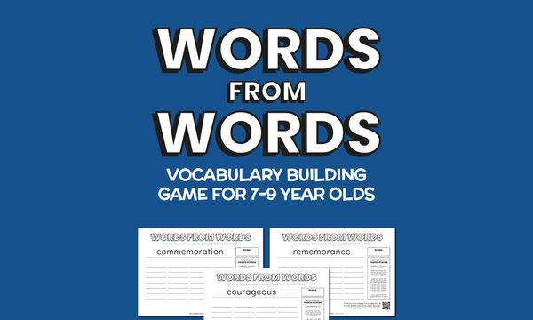 Words from Words: Vocabulary Game - Memorial Day Edition
