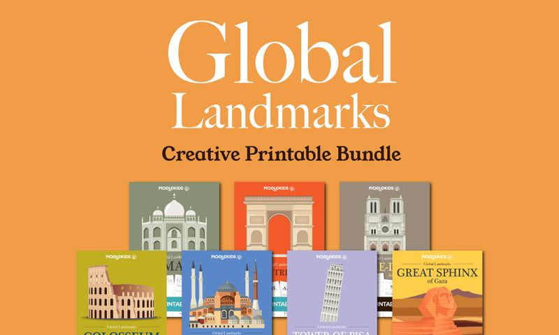 Discover the World’s Icons – Global Landmarks Printable Bundle