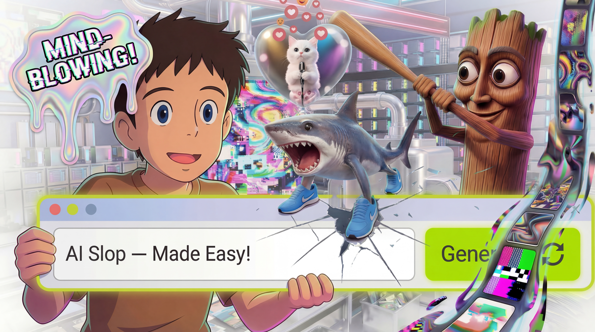 “AI Slop, 손쉽게 생성하세요!” 생성형 AI 서비스의 기능적 설계가 슬롭을 양산하는 방식