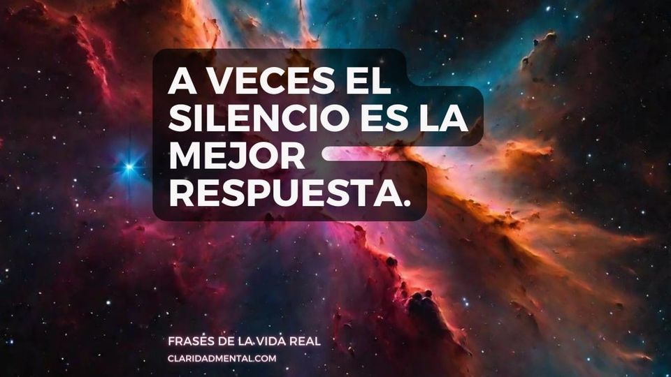 Anónimo: A veces el silencio es la mejor respuesta