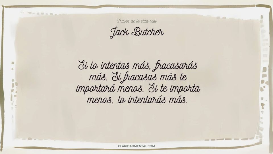 Jack Butcher: Si lo intentas más, fracasarás más. Si fracasas más te importará menos. Si te importa menos, lo intentarás más.