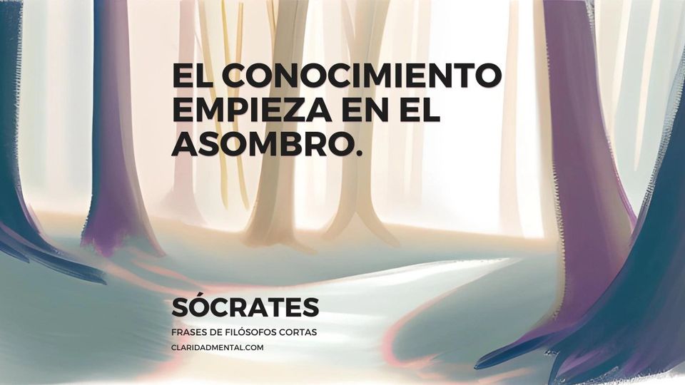 Sócrates: El conocimiento empieza en el asombro.