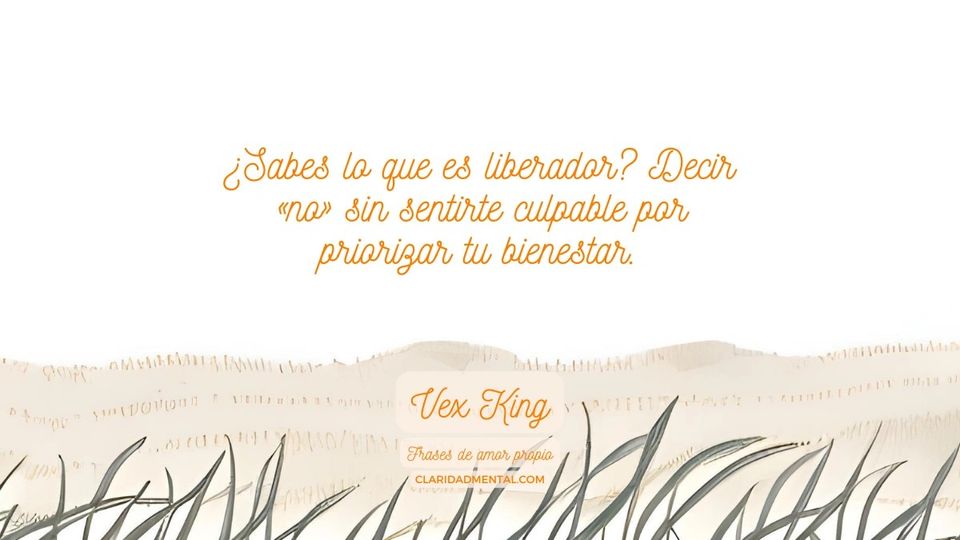Vex King: ¿Sabes lo que es liberador? Decir «no» sin sentirte culpable por priorizar tu bienestar.
