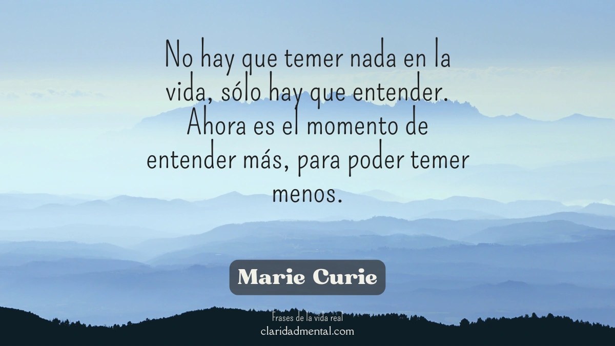 frase de Marie Curie