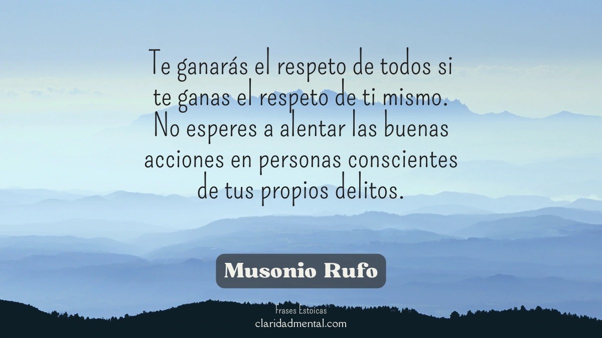 frase de Musonio Rufo