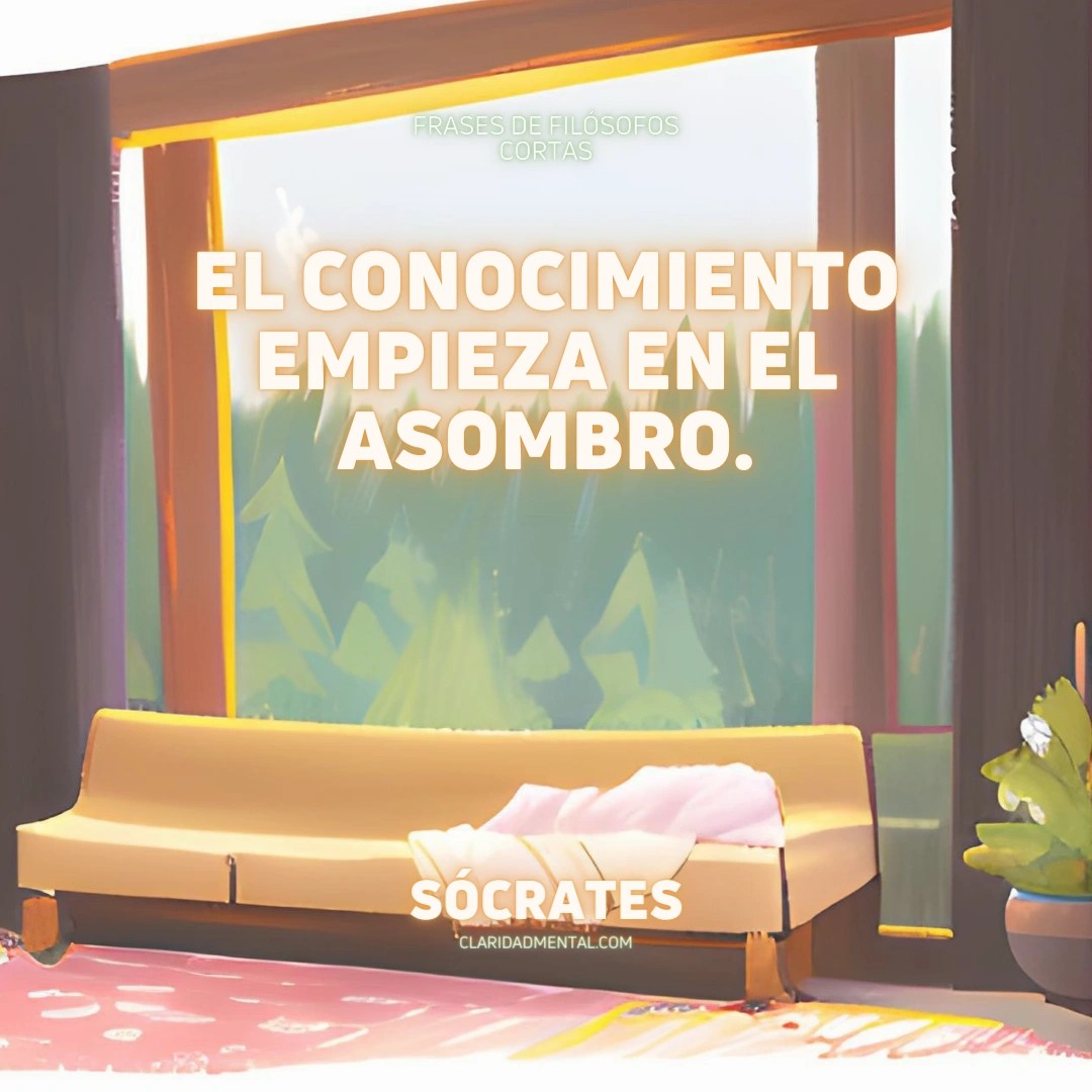 Sócrates: El conocimiento empieza en el asombro.