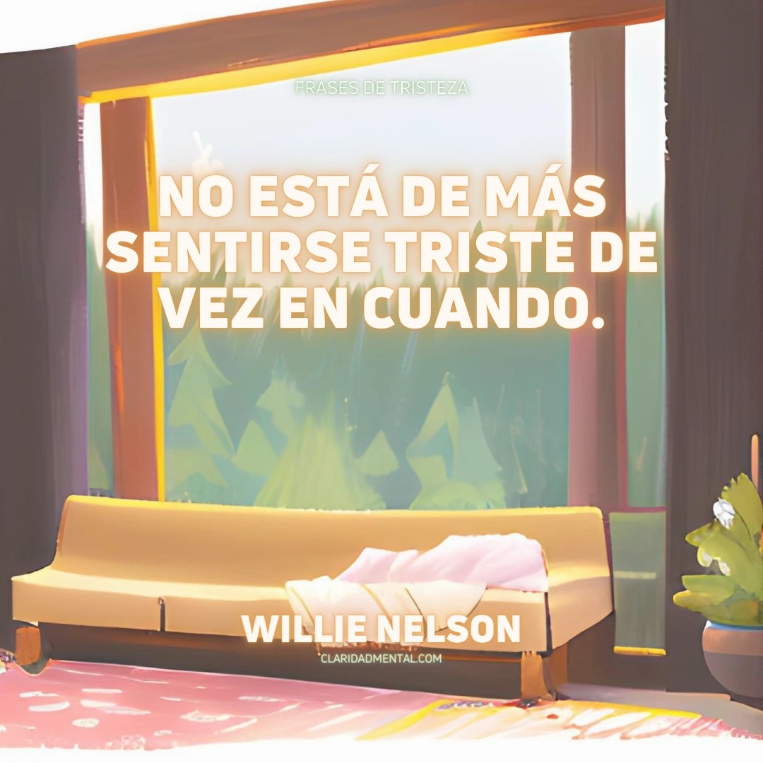 Willie Nelson: No está de más sentirse triste de vez en cuando.