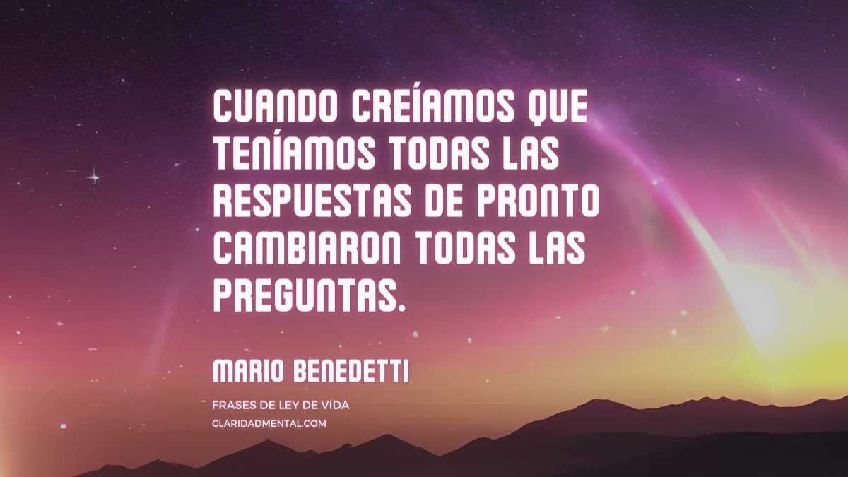 frase de Mario Benedetti