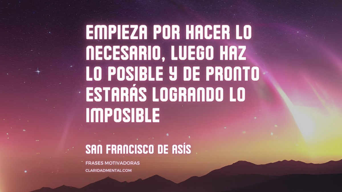 frase de San Francisco de Asís