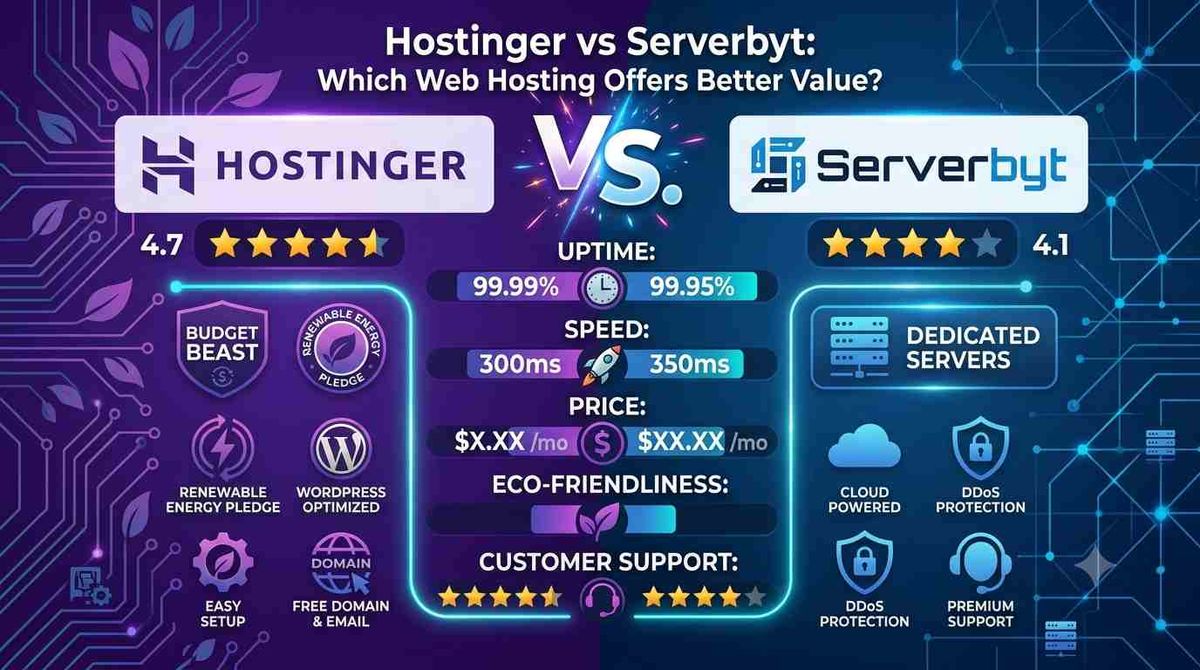 Hostinger vs Serverbyt: Which Web Hosting Offers Better Value?