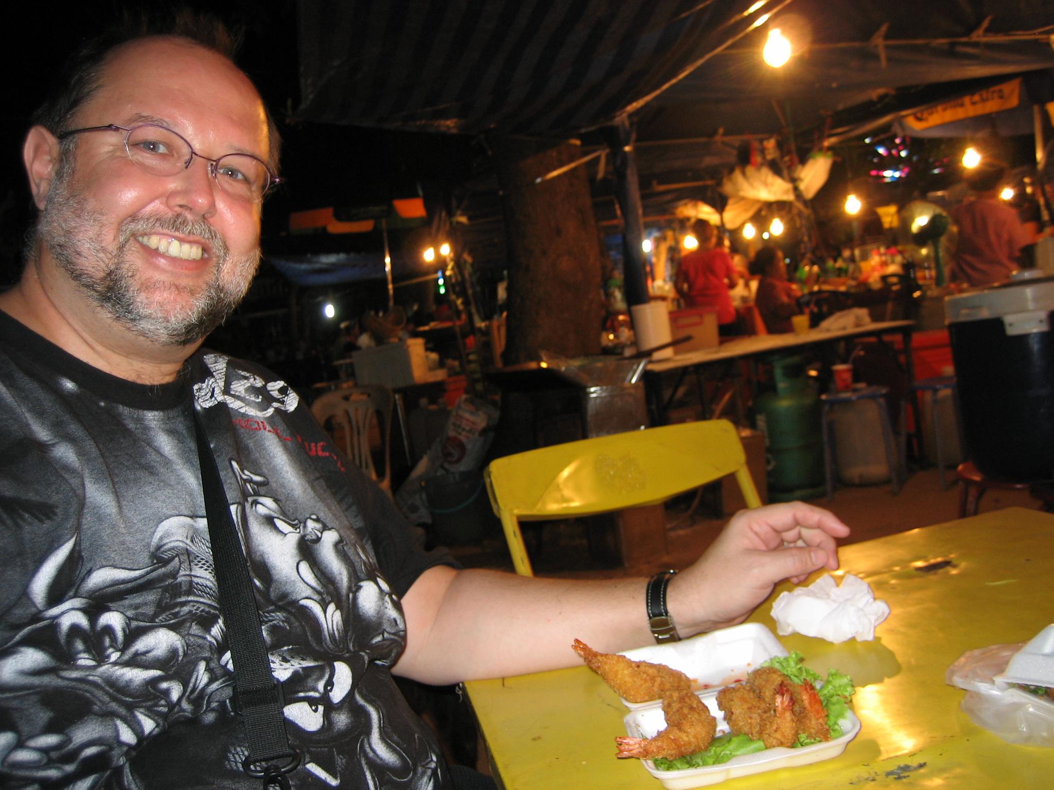 Reiner freut sich auf seine Shrimps