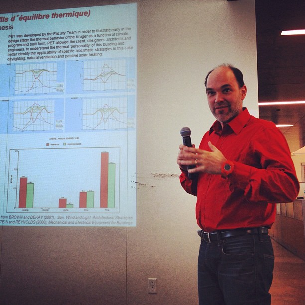 André Potvin of GRAP lecturing @hmcarchitects about sustainable architectural design today (Taken with Instagram at HMC Architects)