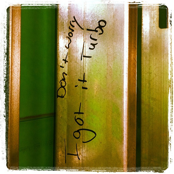Don’t worry. I got it Turbo.  (Taken with instagram)