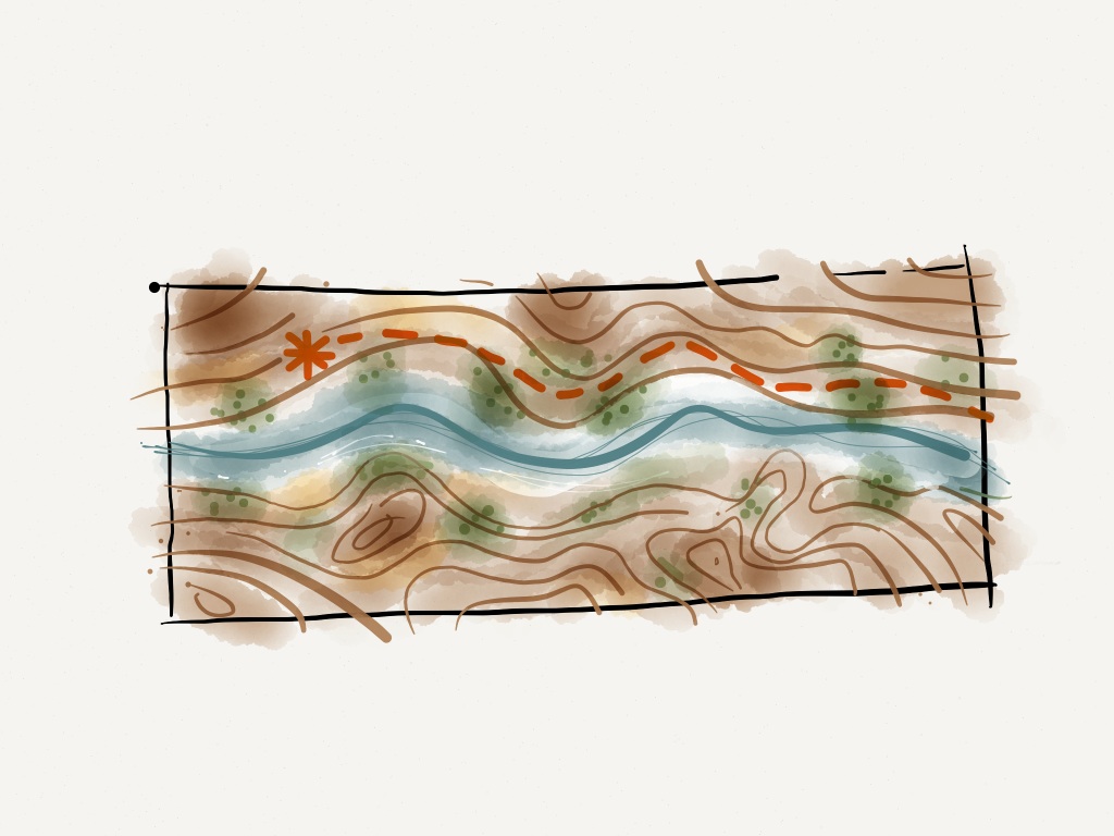 Zion topographic wedding invitation concept