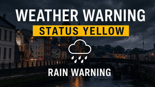 Status Yellow Rainfall Warning Issued for Cork as Thunderstorms, Hail Possible