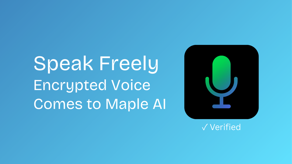 Speak Freely – Encrypted Voice Arrives in Maple