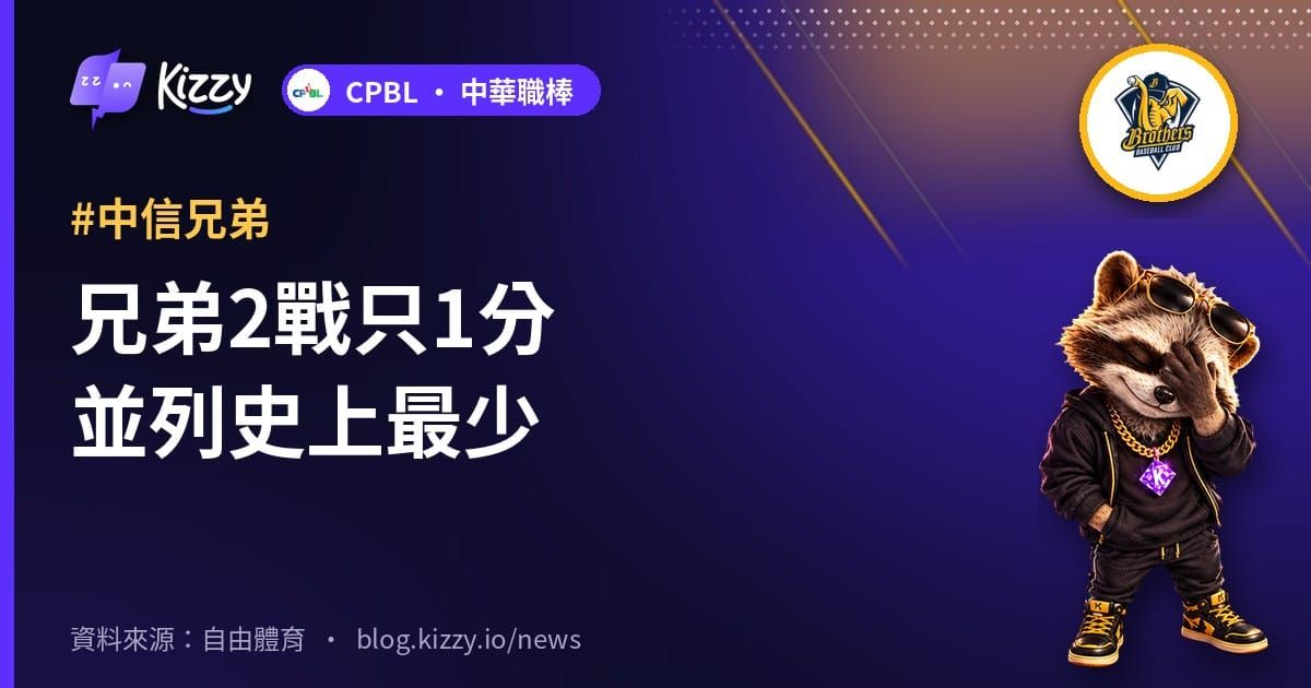 兄弟2戰只1分並列史上最少