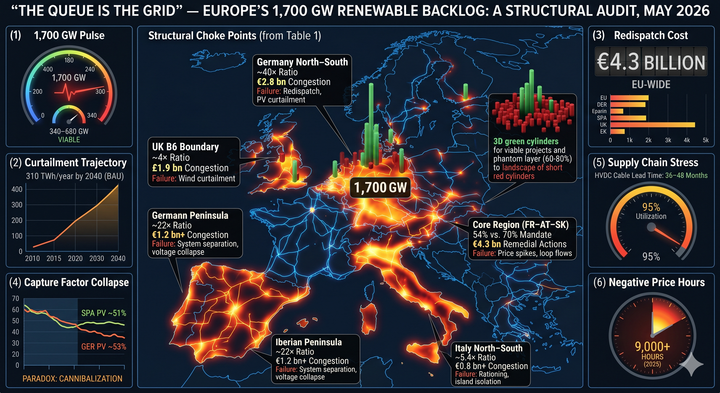 “The Queue is the Grid” — A Structural Audit of Europe’s 1,700 GW Renewable Connection Backlog