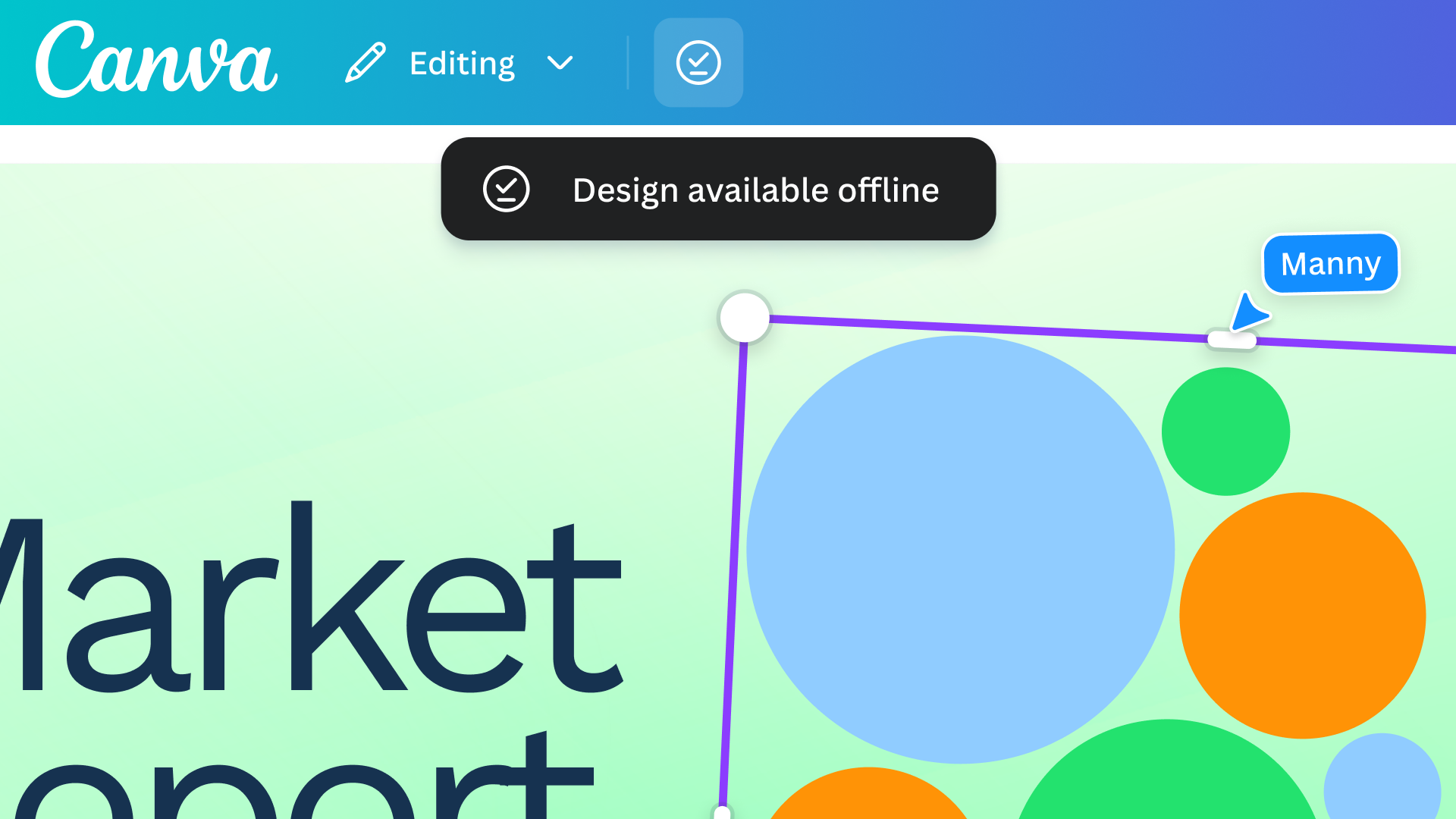 Canva Offline 離線模式介面