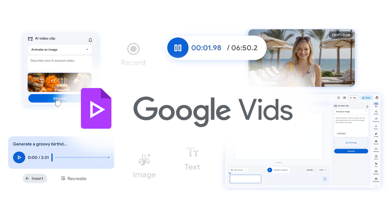 Google Vids 整合 Veo 3.1 免費影片生成