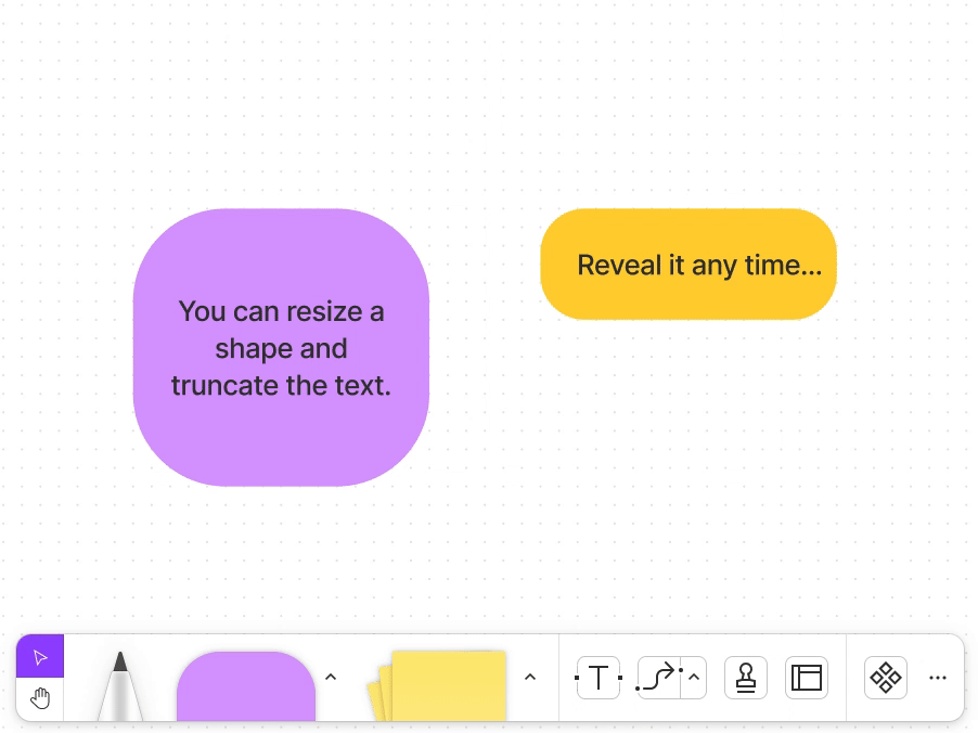 Drag a resize handle across a shape to flip it in FigJam
