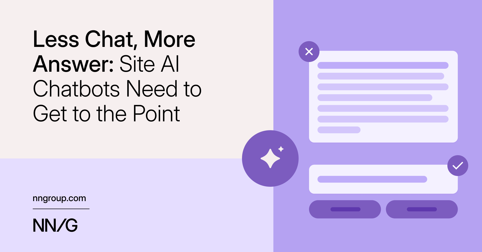 NN/g - Less Chat, More Answer