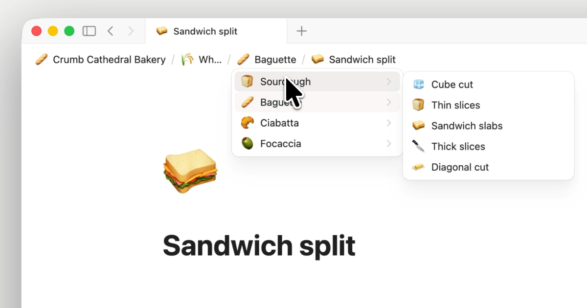 Notion 麵包屑同階頁面導覽