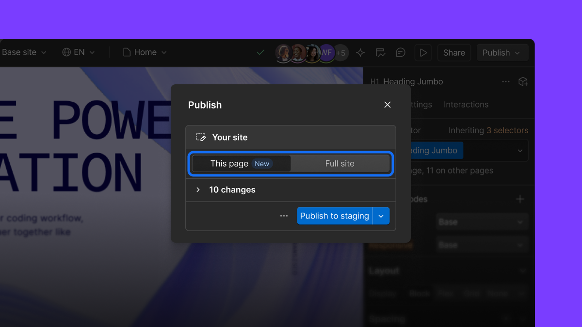 Webflow 單頁發布