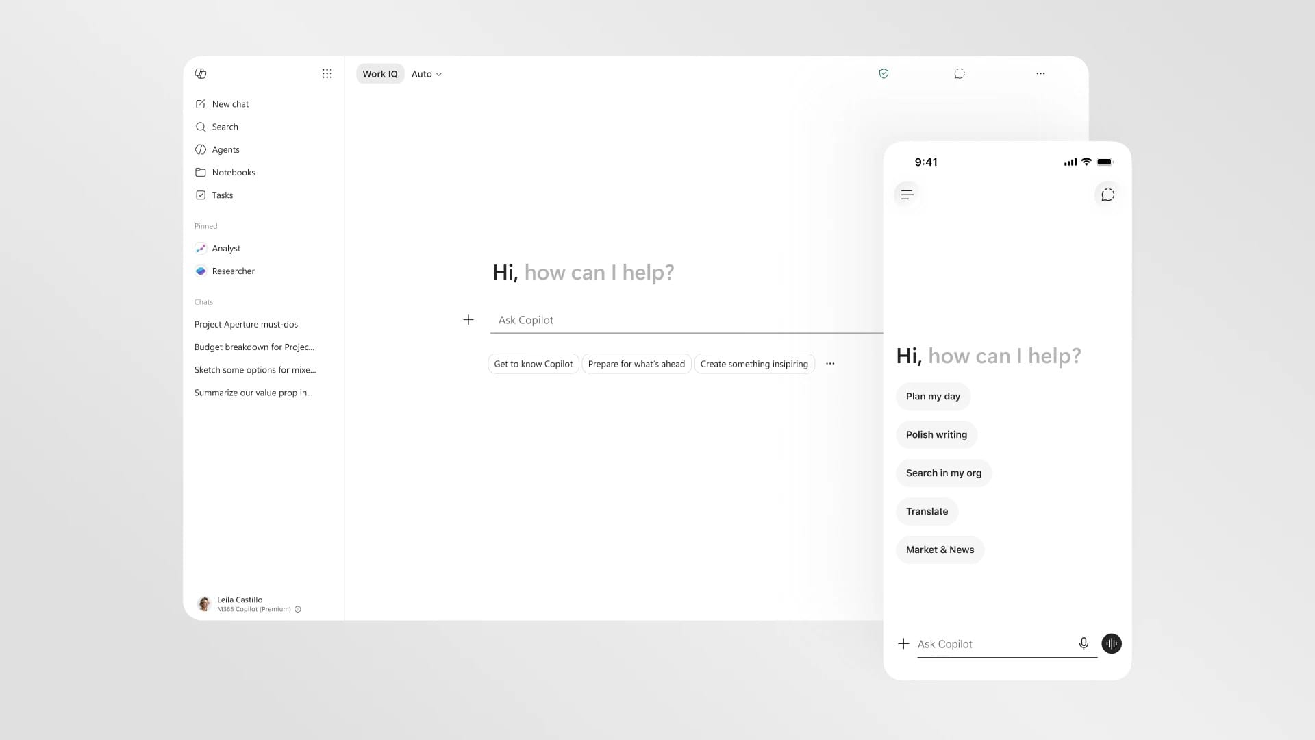 Microsoft 365 Copilot redesign hero