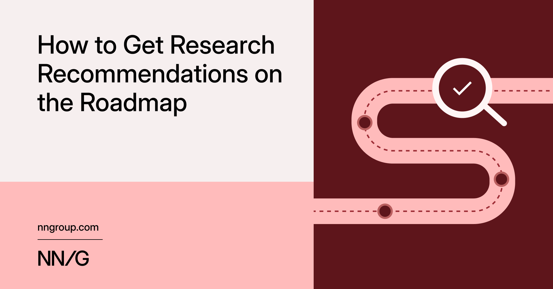 NN/g Research Recommendations on the Roadmap