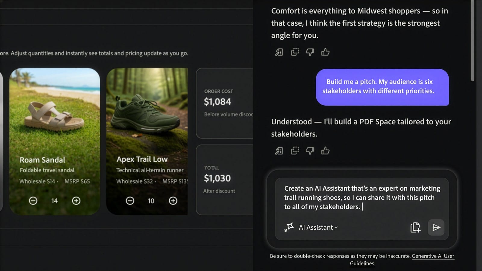 Adobe 生產力 agent 與 PDF Spaces