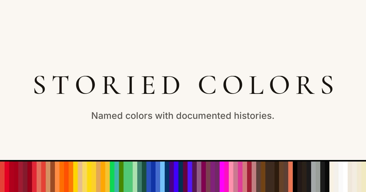 Storied Colors 250 個有來歷的命名色彩目錄