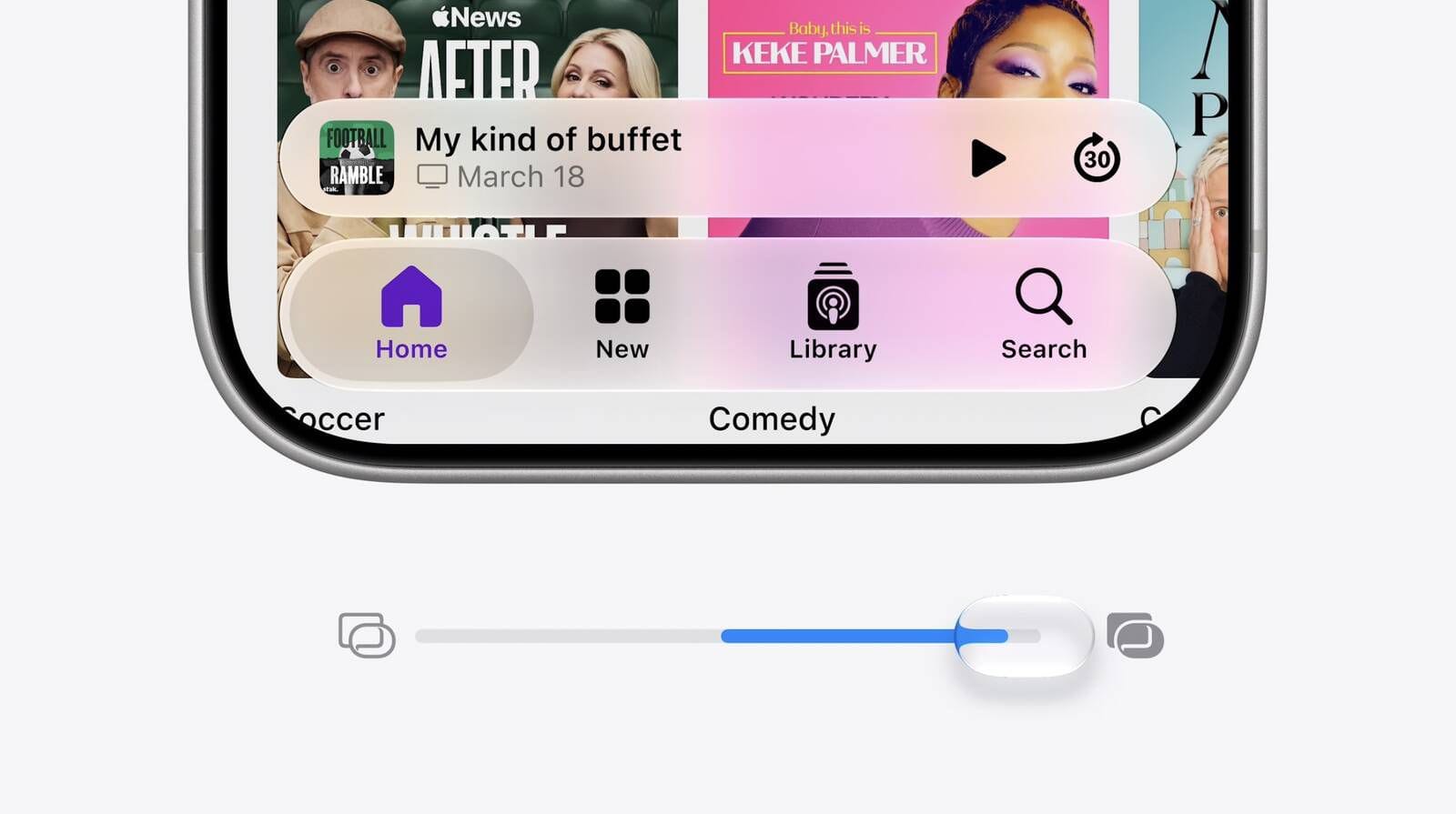WWDC26 Apple 替 Liquid Glass 加上透明度滑桿