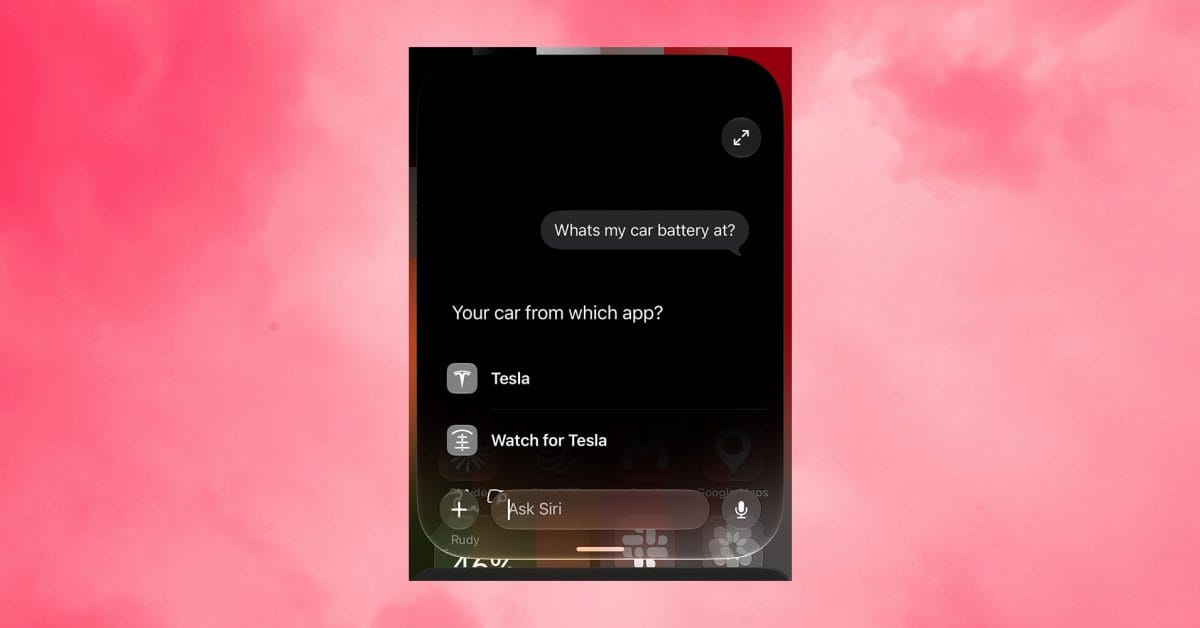 Siri 詢問要串接哪個 App 的資料