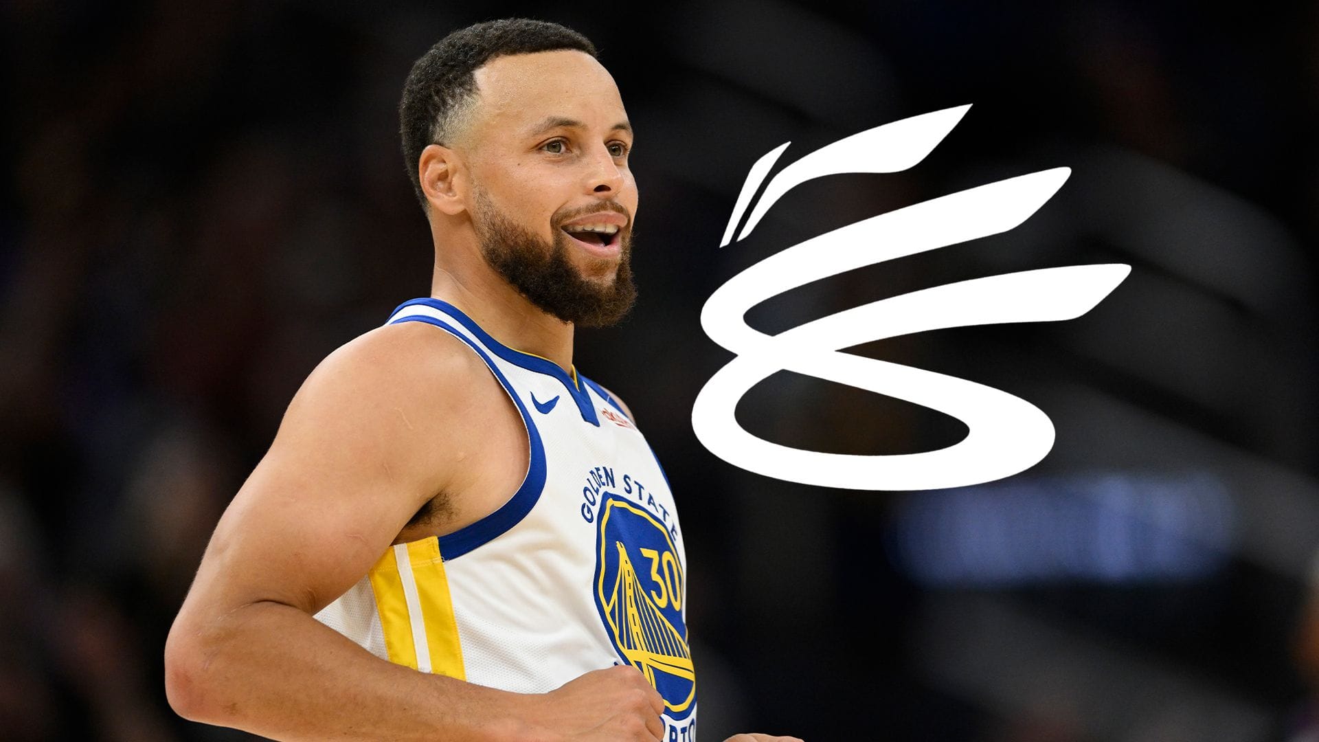 Steph Curry 招牌 logo 與新增識別線條