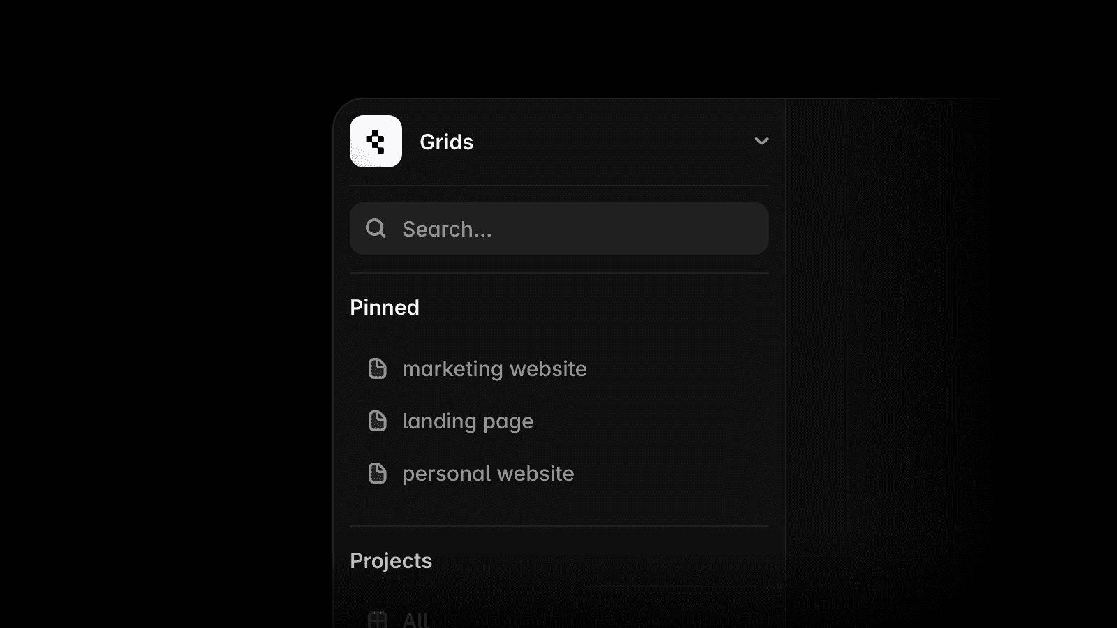Framer Pinned Projects 產品介面截圖