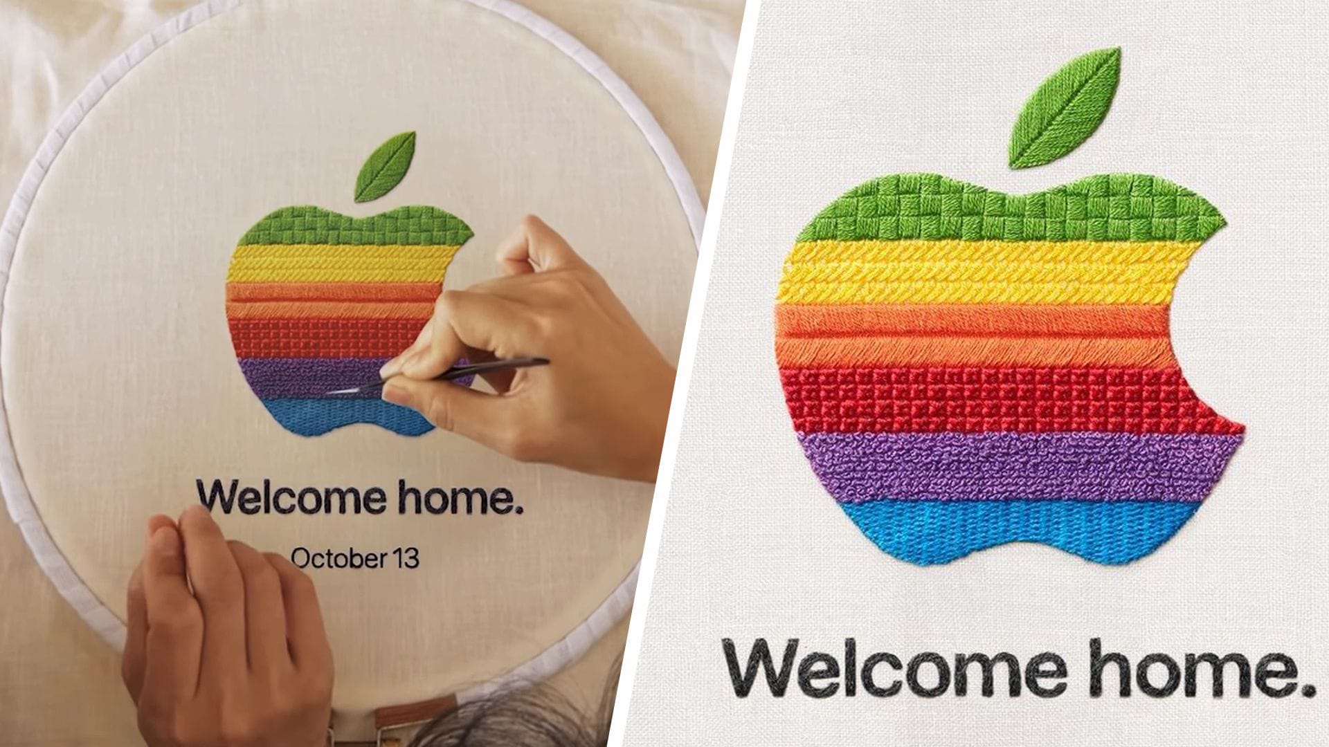Apple Welcome Home 刺繡邀請函