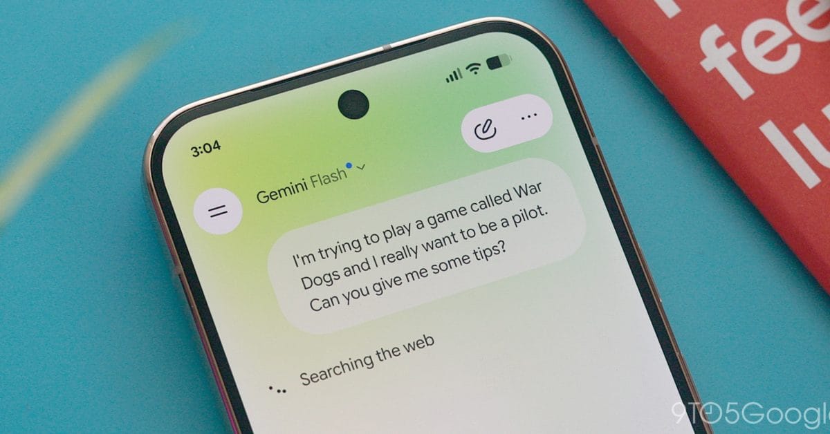 Gemini app 以 Flash 模型回答問題的手機畫面