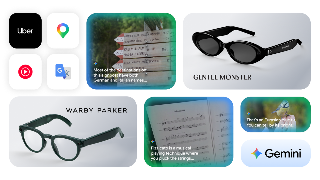Android XR 智能眼鏡 by Samsung × Gentle Monster × Warby Parker