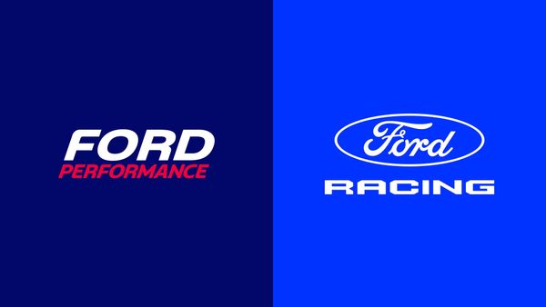 Ford Racing 新識別 before / after — by Interbrand