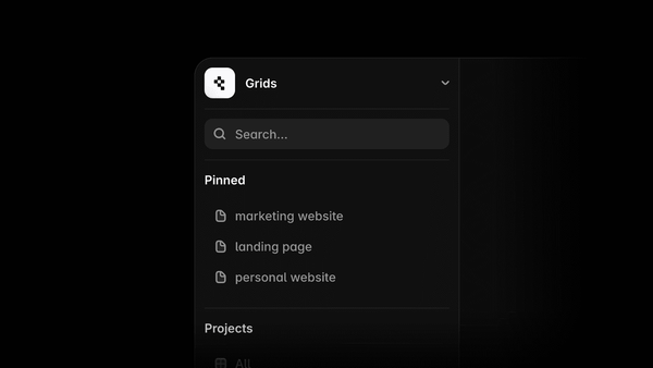 Framer Pinned Projects 產品介面截圖