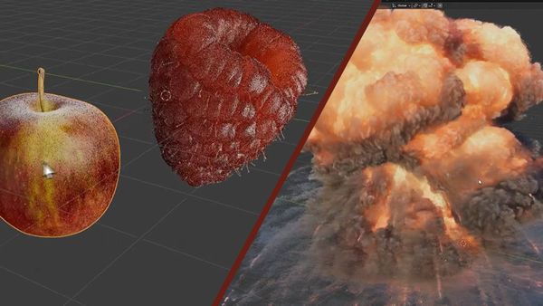 Blender 5.3 高斯潑濺渲染示意
