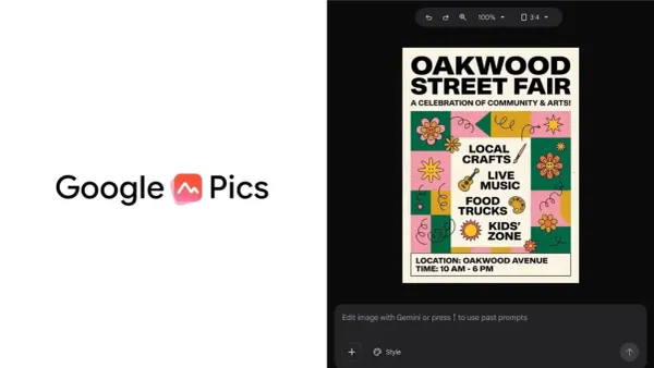 Google Pics 標誌與海報編輯畫面