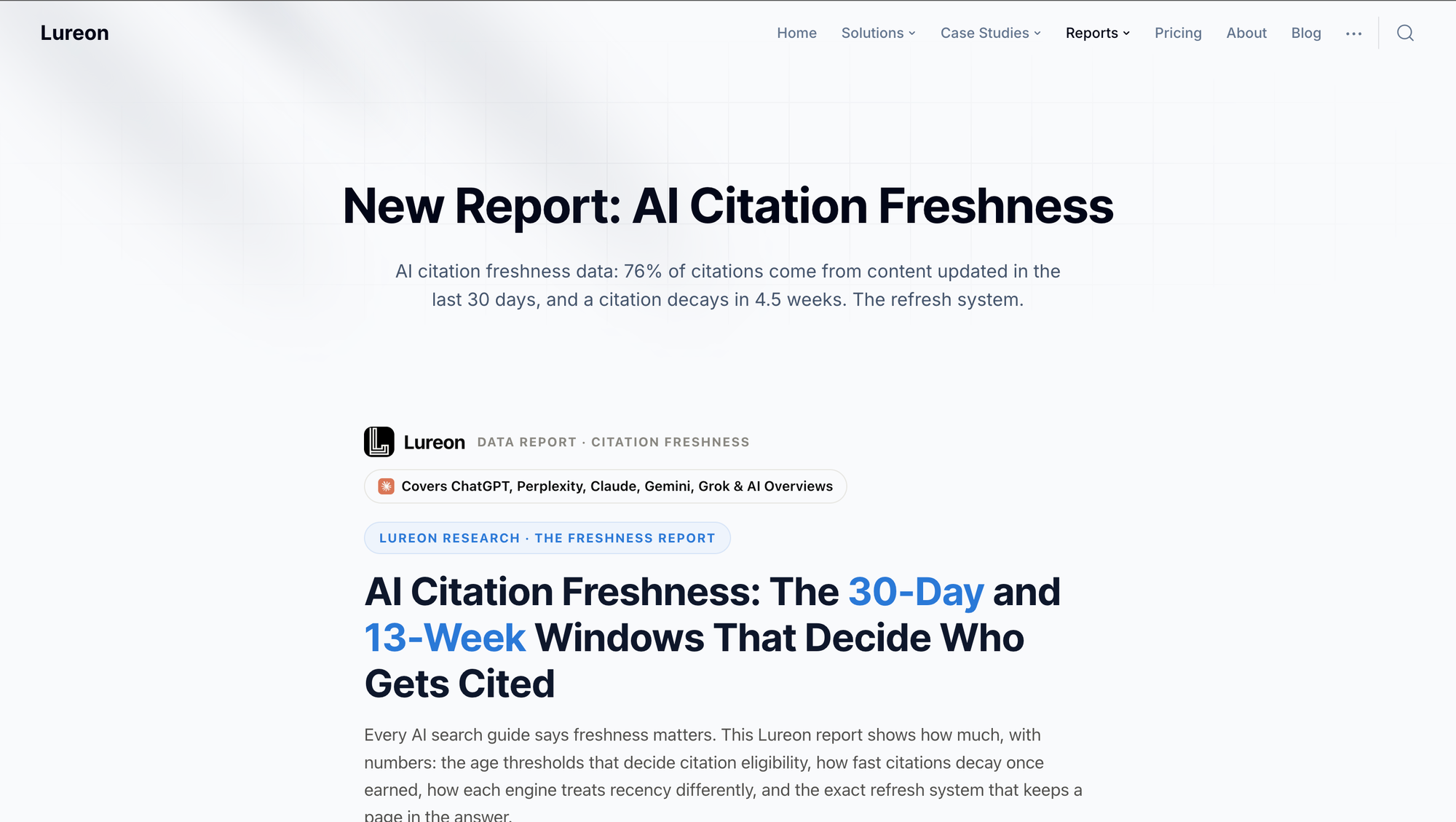 AI Citation Freshness: The 30-Day and 13-Week Windows That Decide Who Gets Cited