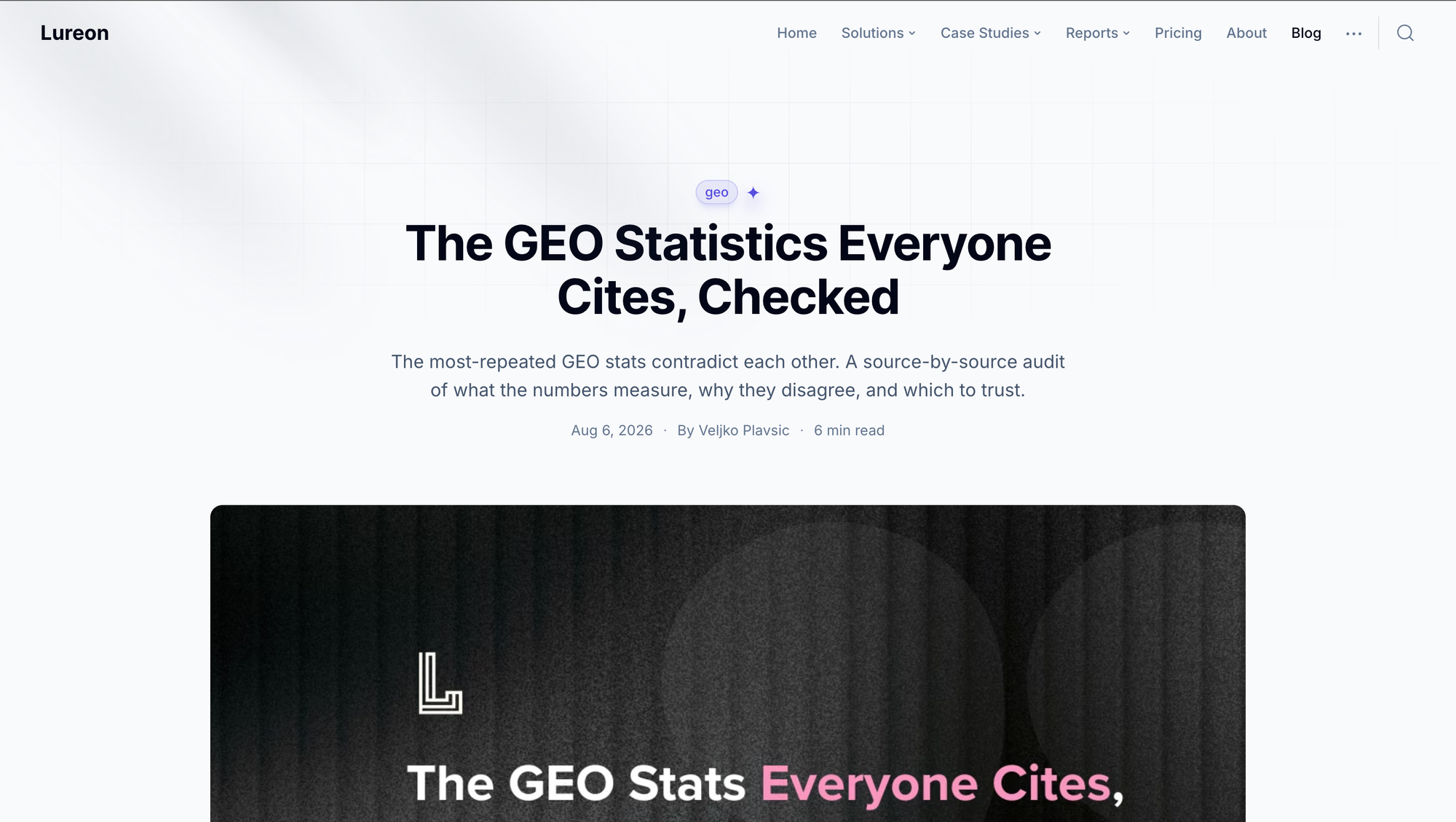 The GEO Statistics Everyone Cites, Checked