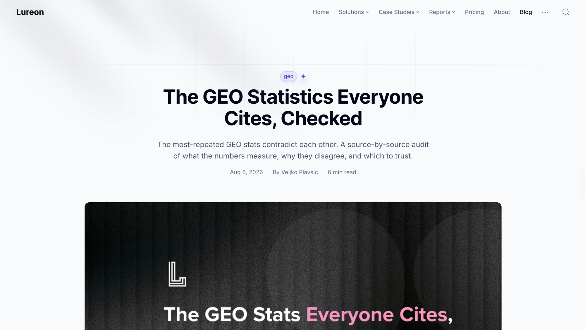 The GEO Statistics Everyone Cites, Checked