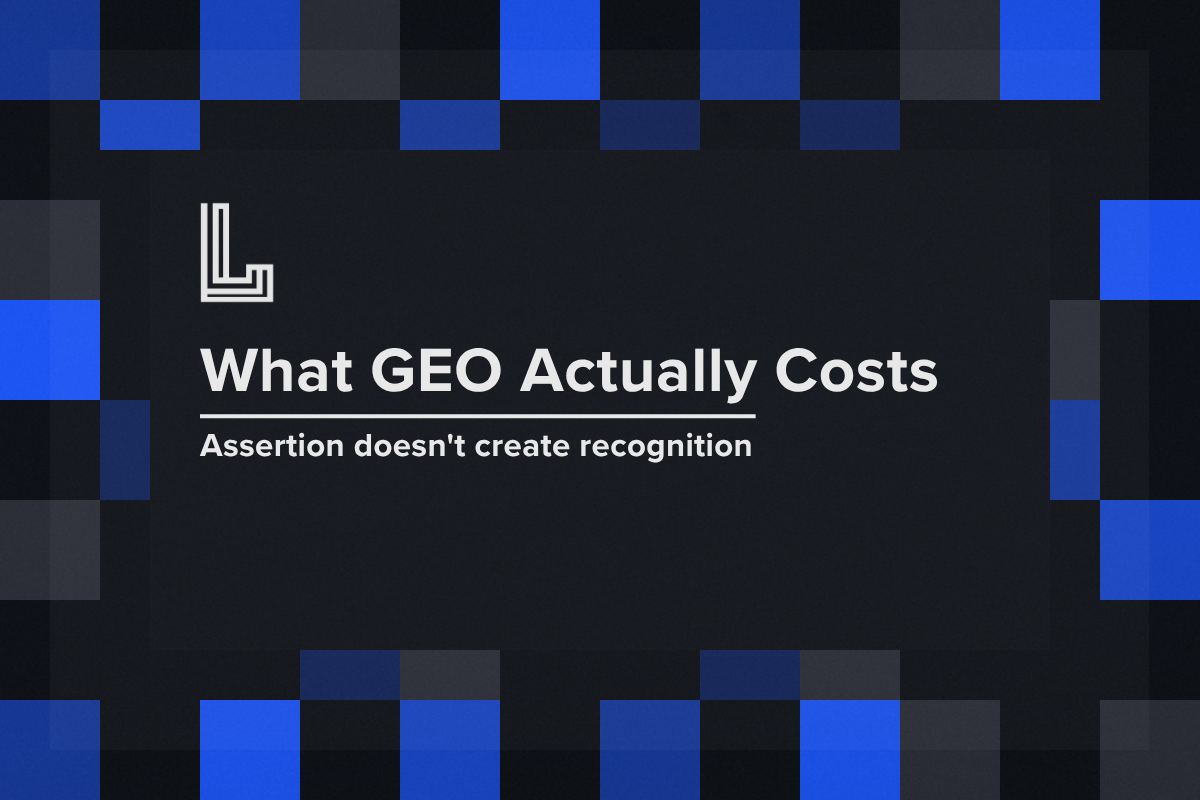 What GEO Actually Costs in 2026