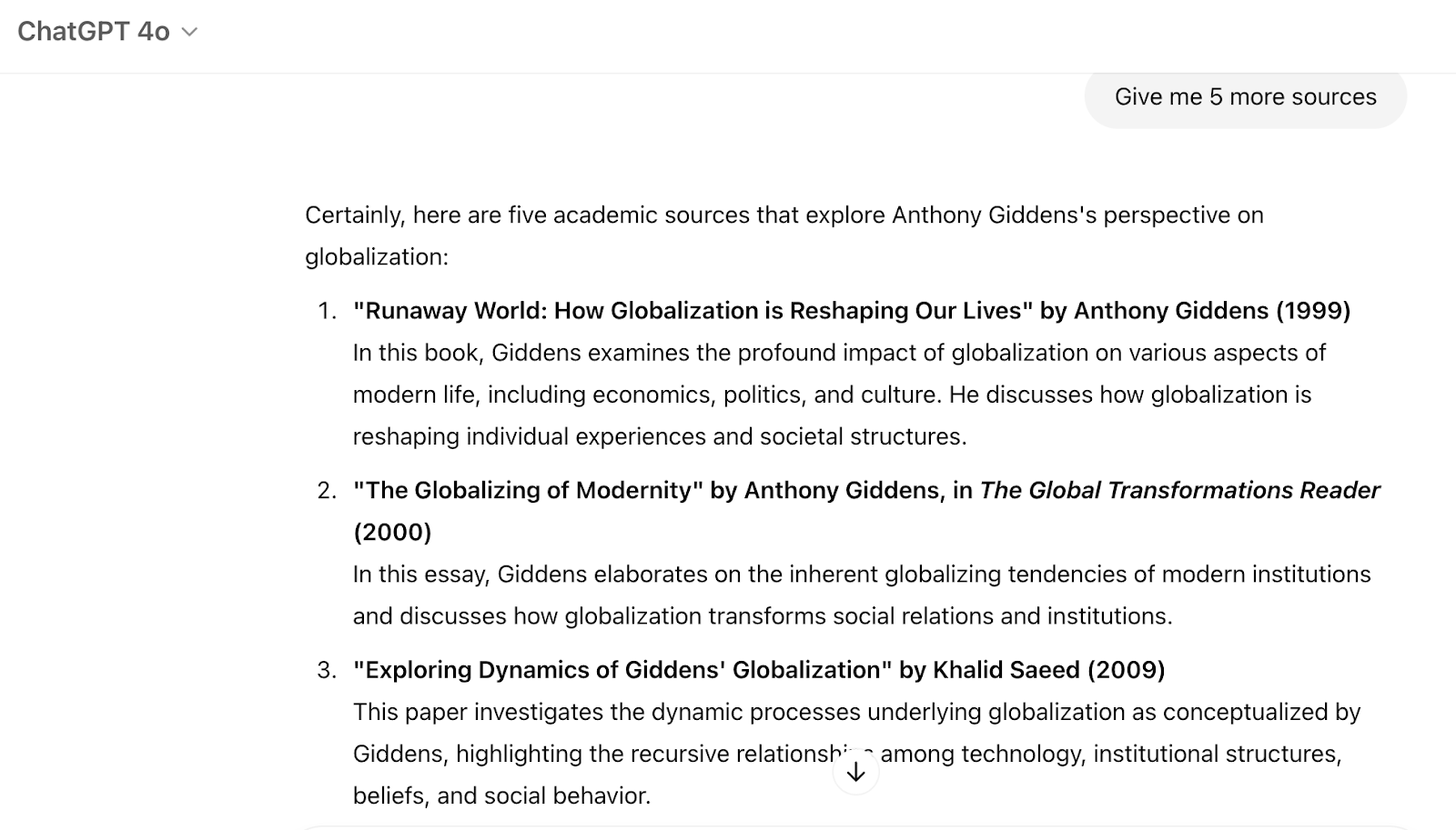 GPTZero analysis flagging fabricated AI citations in a student's paper