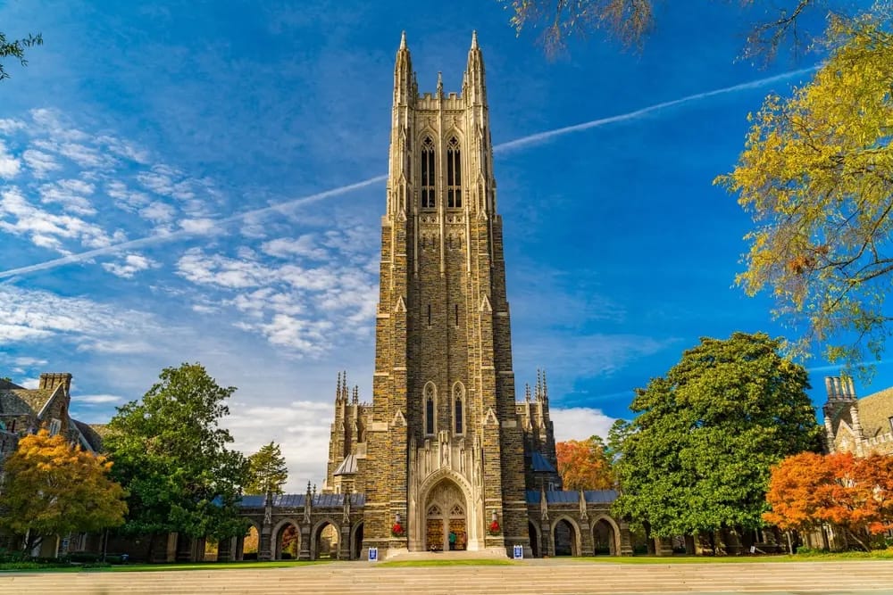 Duke University campus building representing higher education AI policy development