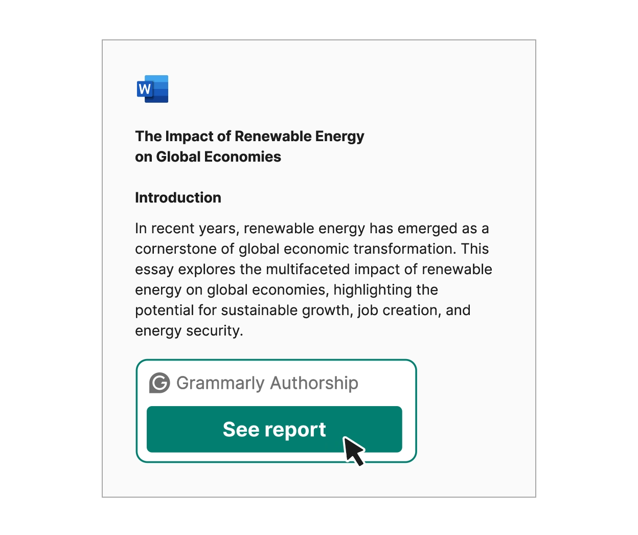 How to access Grammarly Authorship feature